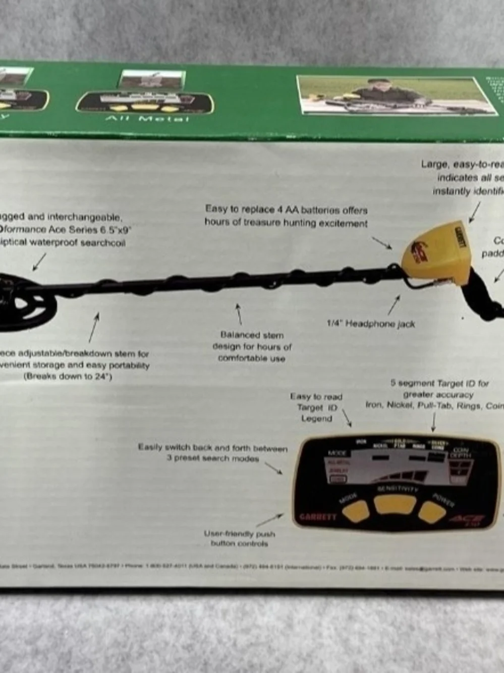 ACE 150 Metal Detector in Yellow